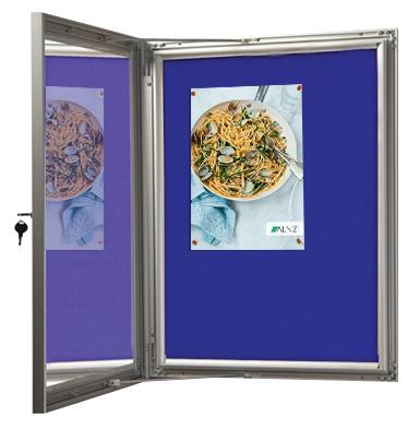 INFO VITRINE FILZ RÜCKWAND