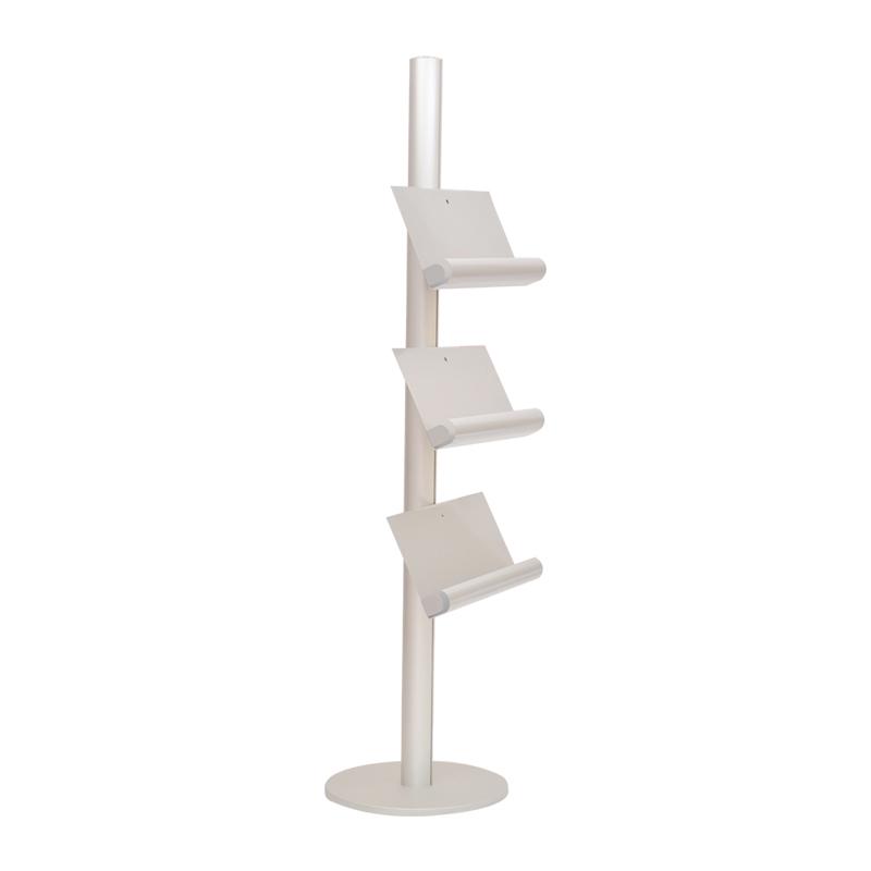 BROCHURE HOLDER WITH 65Q PROFILE AND STEEL LEAFLETS